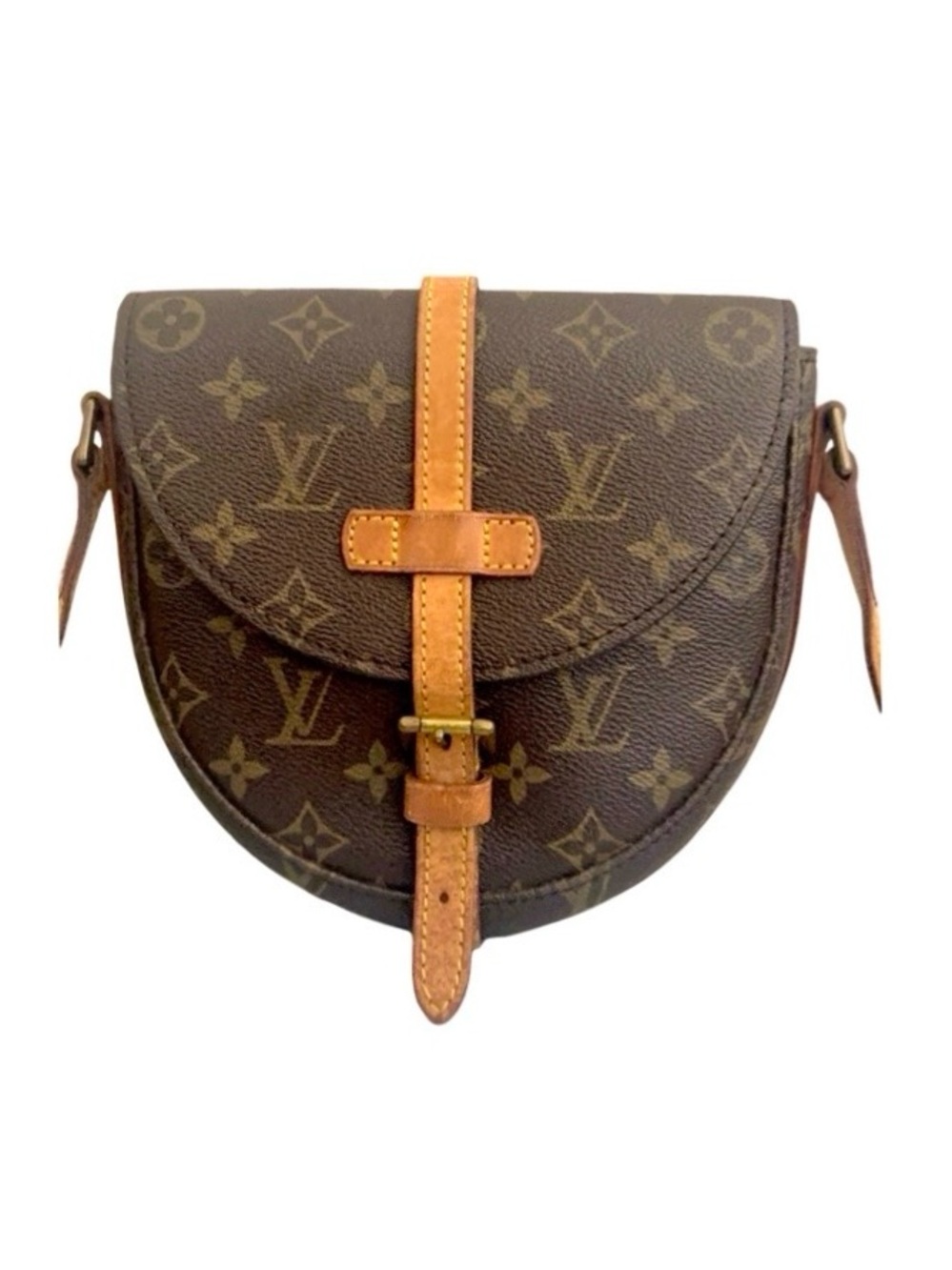 Louis Vuitton Vintage Chantilly Monogram Canvas Crossbody Saddle Bag